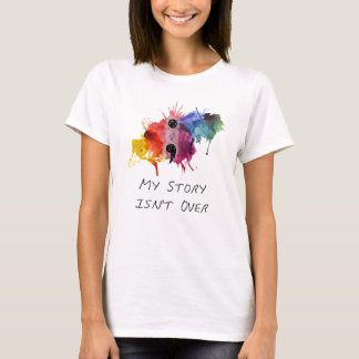 T-shirt O semicolon minha história não se acaba