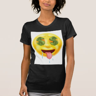 T-shirt O sinal de dólar Eyes o Emoticon Emoji