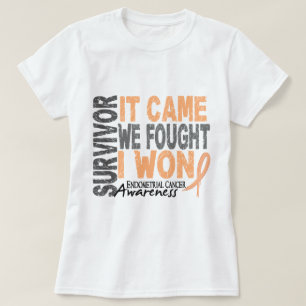 T-shirt O sobrevivente de câncer que Endometrial veio nó