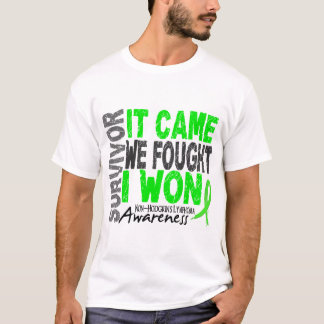 T-shirt O sobrevivente que do linfoma de Non-Hodgkins veio