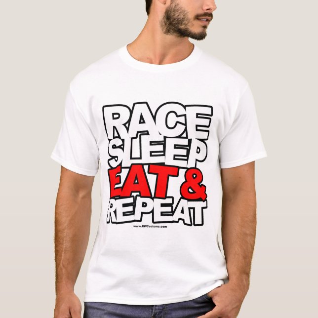 T-shirt O sono da raça come & repete (Frente)