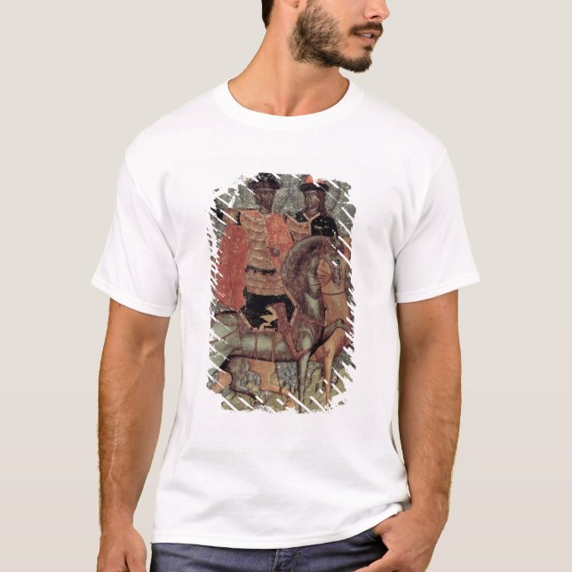 T-shirt O St. Boris e o St. Gleb montaram, c.1377 (Frente)