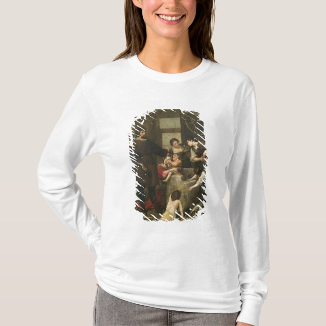 T-shirt O St. Isidoro salvar uma criança que caia em um (Frente)