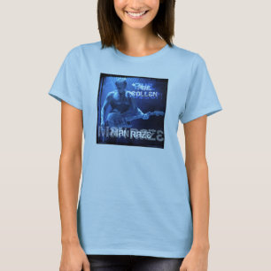 T-shirt O T das mulheres azuis de Phil