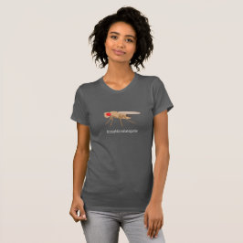 T-shirt O T das mulheres da drosófila