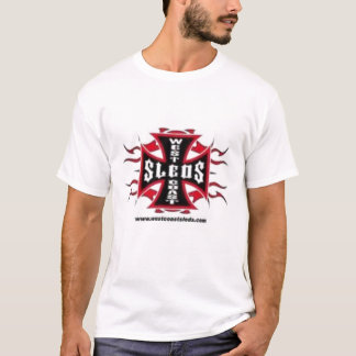 T-shirt O T dos homens de SSleds da costa oeste