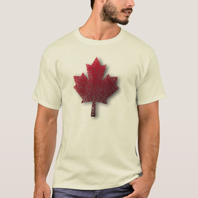 T-shirt O T dos homens vermelhos canadenses da folha de (Frente)