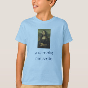 T-shirt O T Mona Lisa do miúdo "você faz-me sorrir "