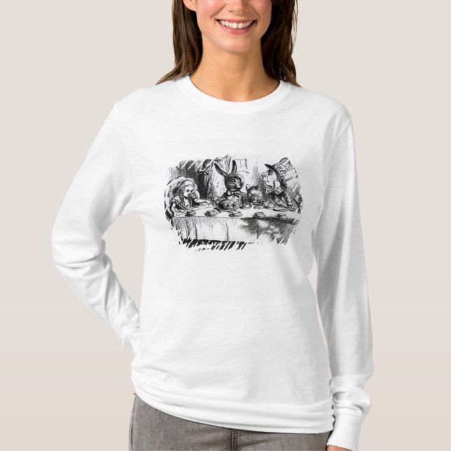T-shirt O tea party do Hatter louco (Frente)