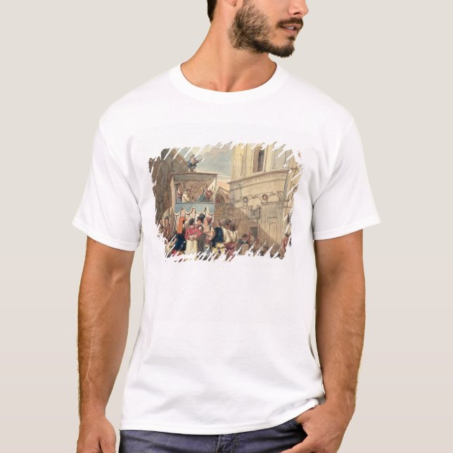T-shirt O teatro do fantoche (Frente)