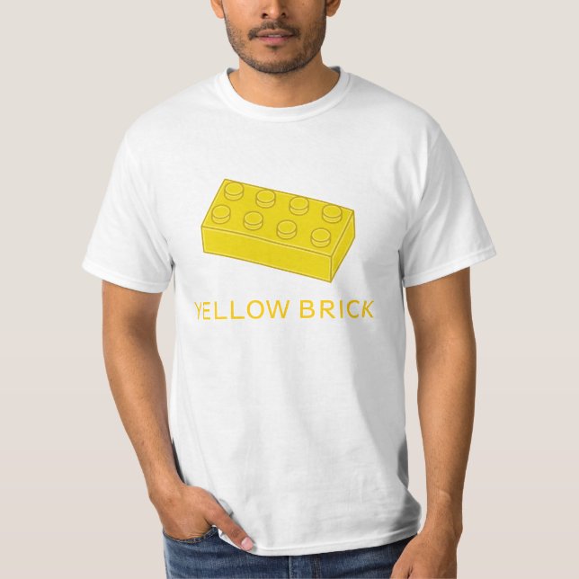 T-shirt O tijolo amarelo personaliza perto meu Minifig (Frente)