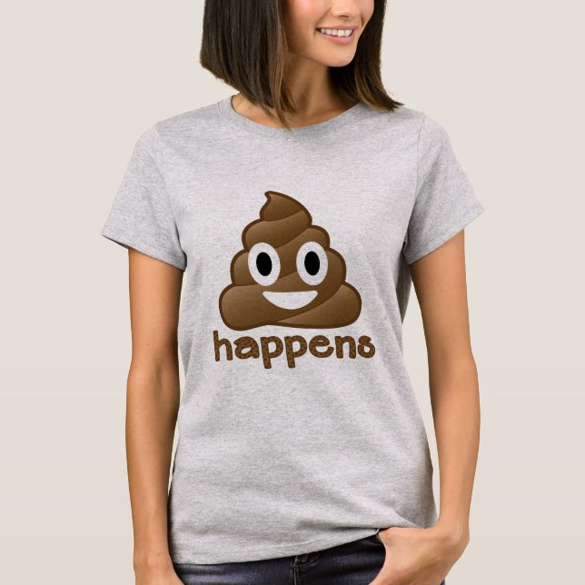 T-shirt O tombadilho de Emoji acontece (Frente)