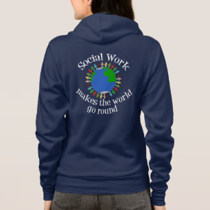 T-shirt O trabalho social faz o mundo ir circularmente