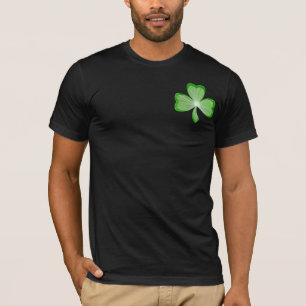 T-shirt O trevo "deixou-nos Hooley!" texto da parte