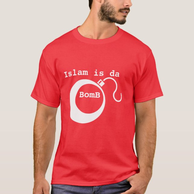 T-shirt O tshirt esplêndido do dawah com Islão do texto é (Frente)