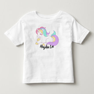 T-shirt O unicórnio & as estrelas inferiores do plissado
