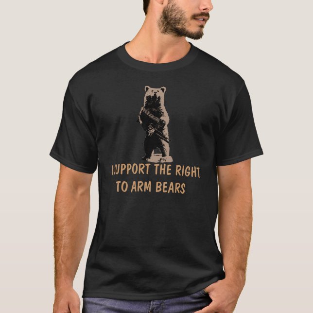 T-shirt O urso arma o urso de urso (Frente)
