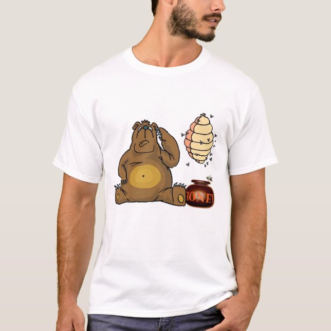 T-shirt O urso e as abelhas (Frente)