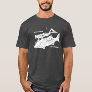 T-shirt O vintage Spearfishing subaquático livra o