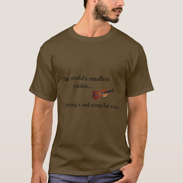 T-shirt O violino o menor do mundo… (Frente)