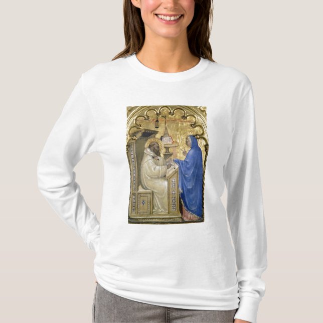 T-shirt O Virgin que aparece a St Bernard, detalhe da (Frente)
