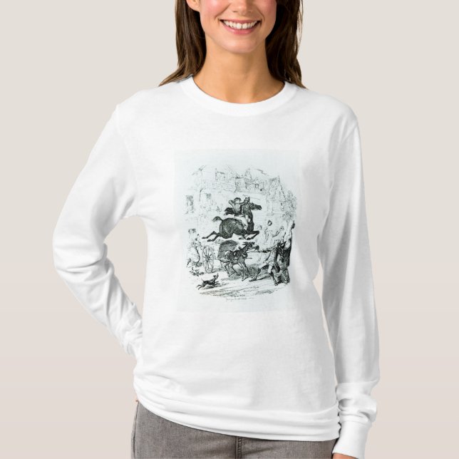 T-shirt O vôo de Turpin através de Edmonton (Frente)