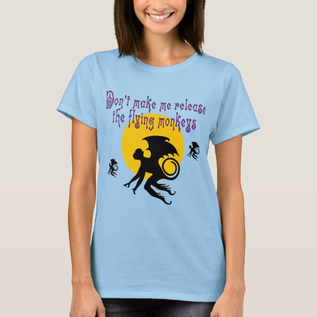 T-shirt O vôo Monkeys o Tshirt (Frente)