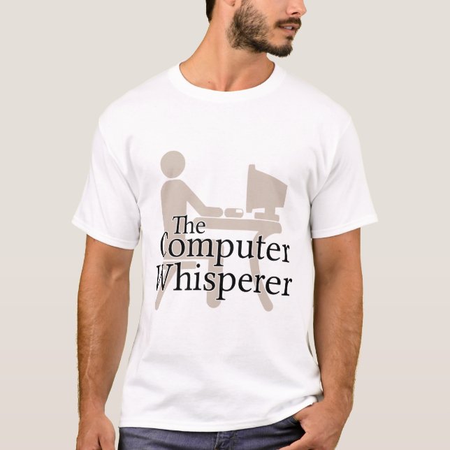 T-shirt O Whisperer do computador (Frente)