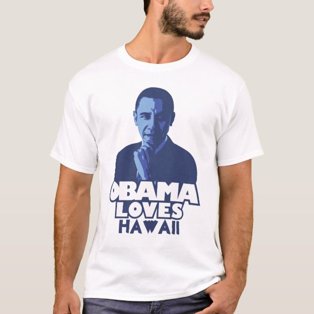 T-shirt OBAMA AMA Havaí (Frente)