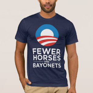 T-shirt Obama Biden 2012 menos cavalos e baionetas
