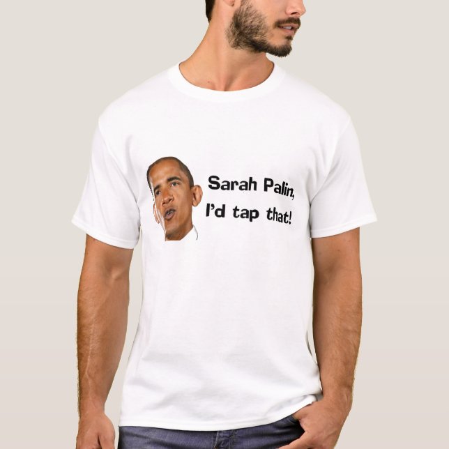 T-shirt Obama escava a opinião do Gov Palins na perfuração (Frente)