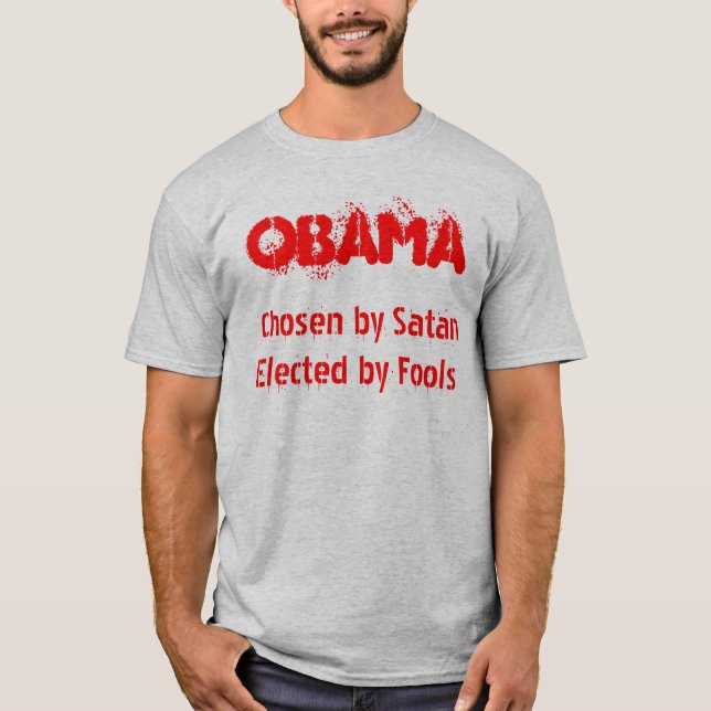 T-shirt OBAMA, escolhido por SatanElected por tolos (Frente)