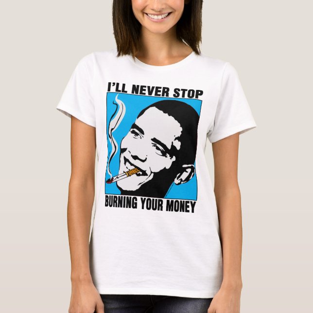 T-shirt Obama: Eu nunca pararei o TShirt da boneca (Frente)