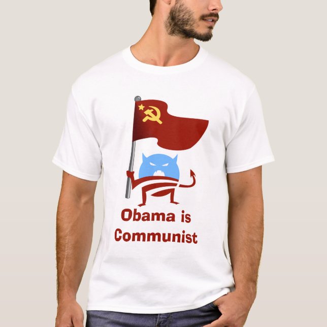 T-shirt ObamaMonster comunista (Frente)