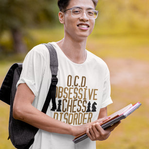 T-shirt Obcecado com Xadrez