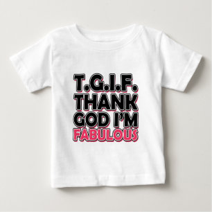 T-shirt Obrigado TGIF Deus sou Fabuloso