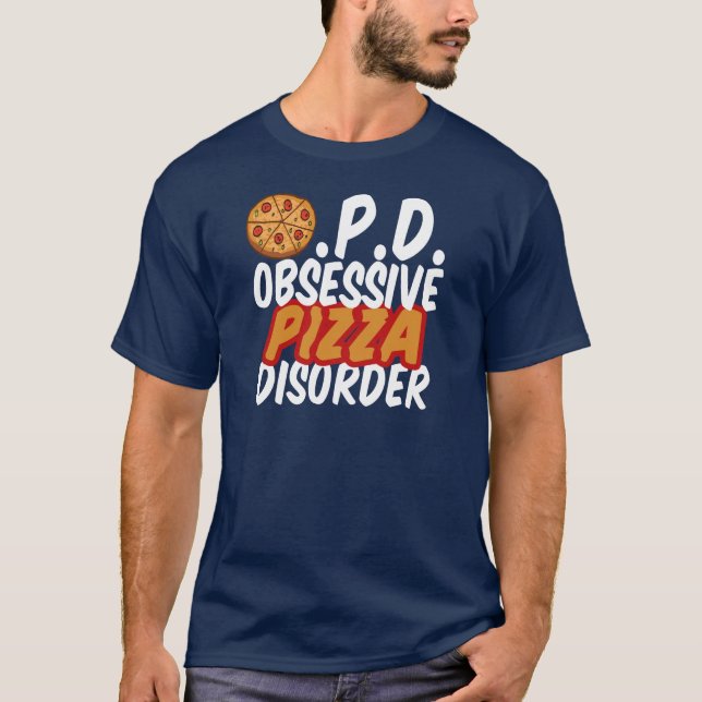 T-shirt Obscuridade engraçada da pizza (Frente)