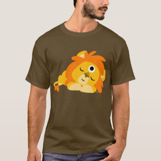 T-shirt observador bonito do leão dos desenhos