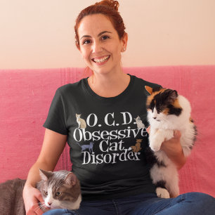 T-Shirt Obsessivo com Distúrbio De Gato
