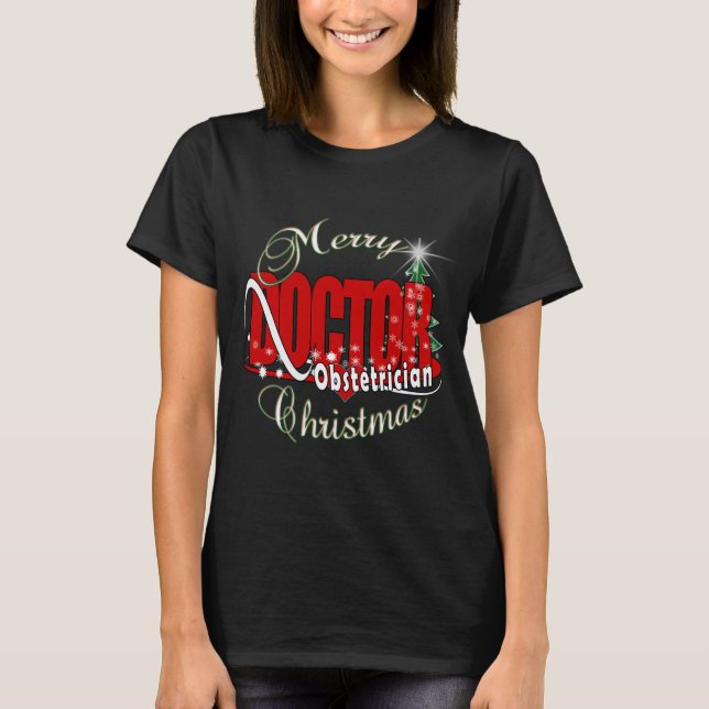 T-shirt Obstetra Merry CHRISTMAS (Frente)