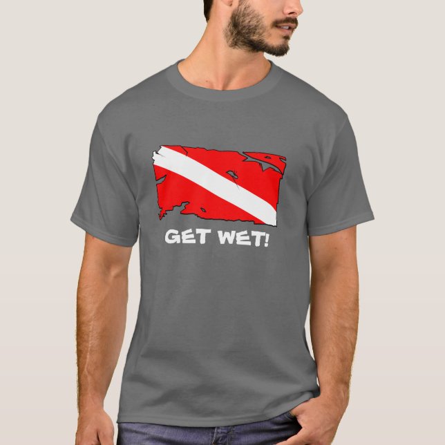 T-shirt OBTENHA MOLHADO! - obscuridade (Frente)