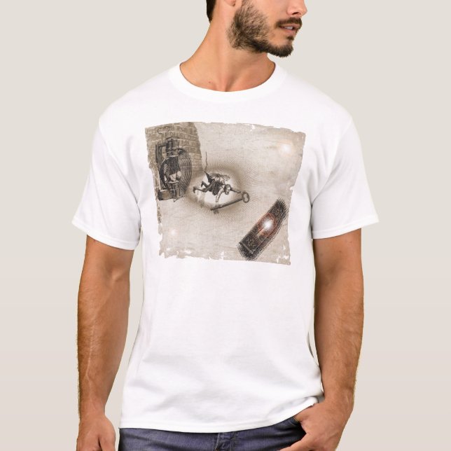 T-shirt Obtenha o punk chave do vapor (Frente)