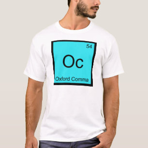 T-shirt Oc - Símbolo De Química Gramática De Oxford Com