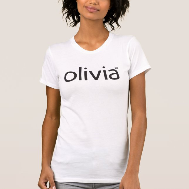 T-shirt ocasional clássico da colher de Olivia (Frente)