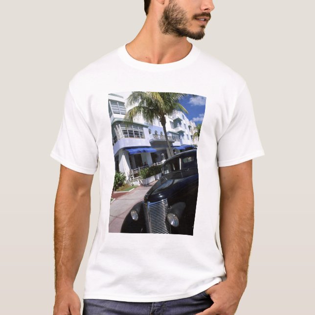 T-shirt Ocean Drive, Miami Beach, Flórida (Frente)