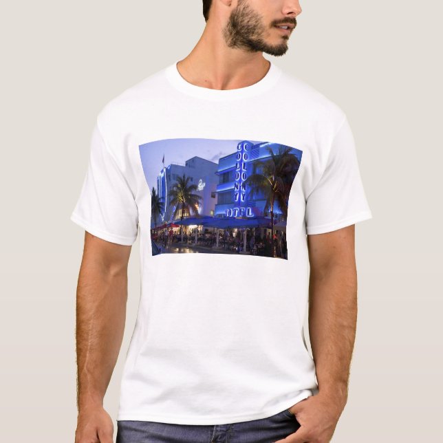 T-shirt Ocean Drive, South Beach, Miami Beach, 2 (Frente)