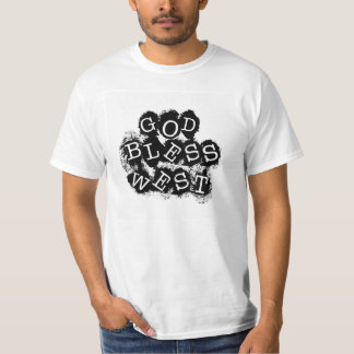 T-shirt ocidental dos deus abençoe