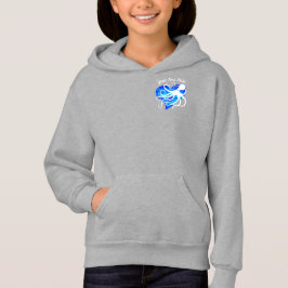 T-shirt Octopus on Two Tone Blue - Zip Front Hoodie