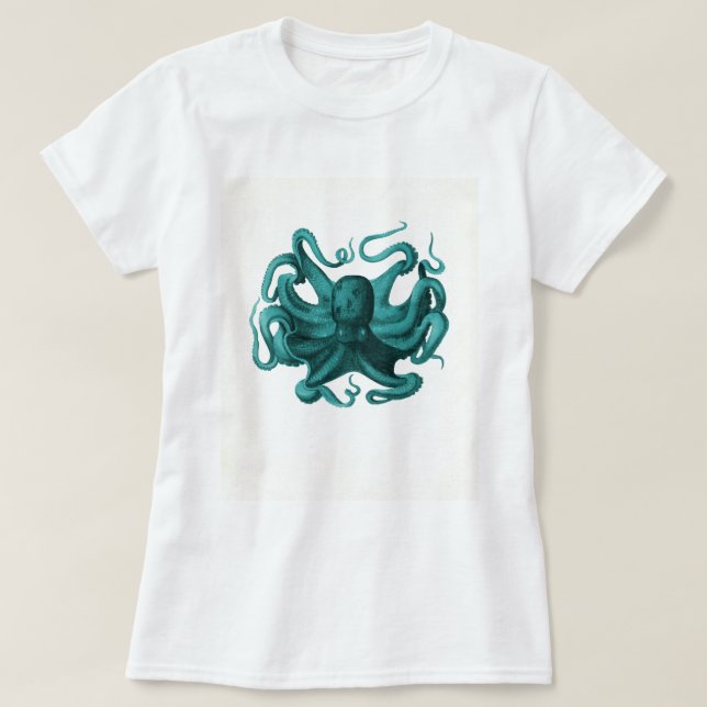T-shirt Octopus Vintage (Frente do Design)