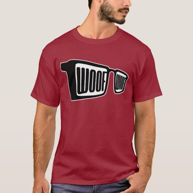 T-shirt Óculos de proteção do Woof (Frente)